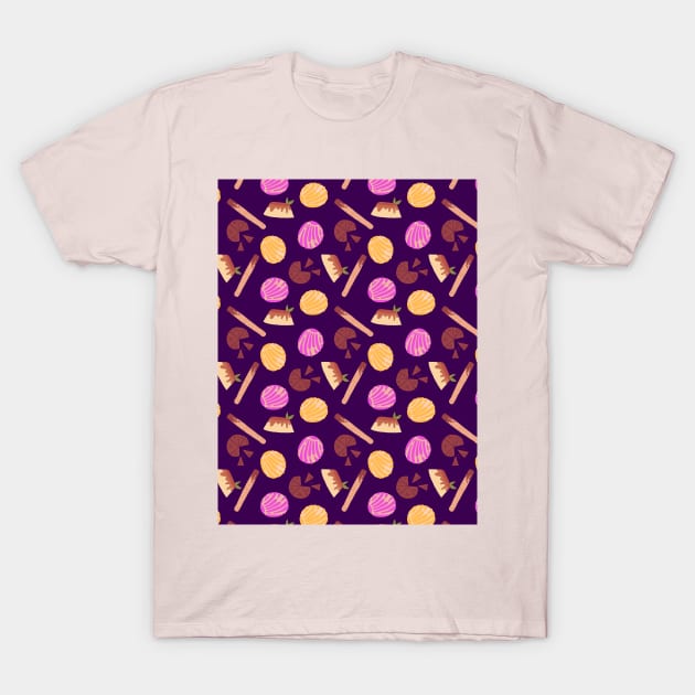 Mexican Desserts Repeat Pattern T-Shirt by misnamedplants